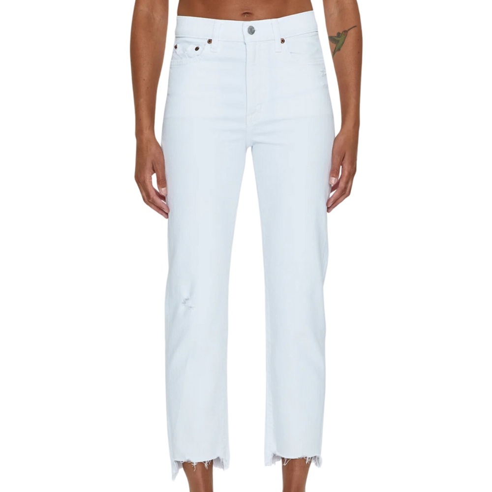 PISTOLA CHARLIE WHITE HIGH RISE CLASSIC STRAIGHT BLANCA VINTAGE JEANS